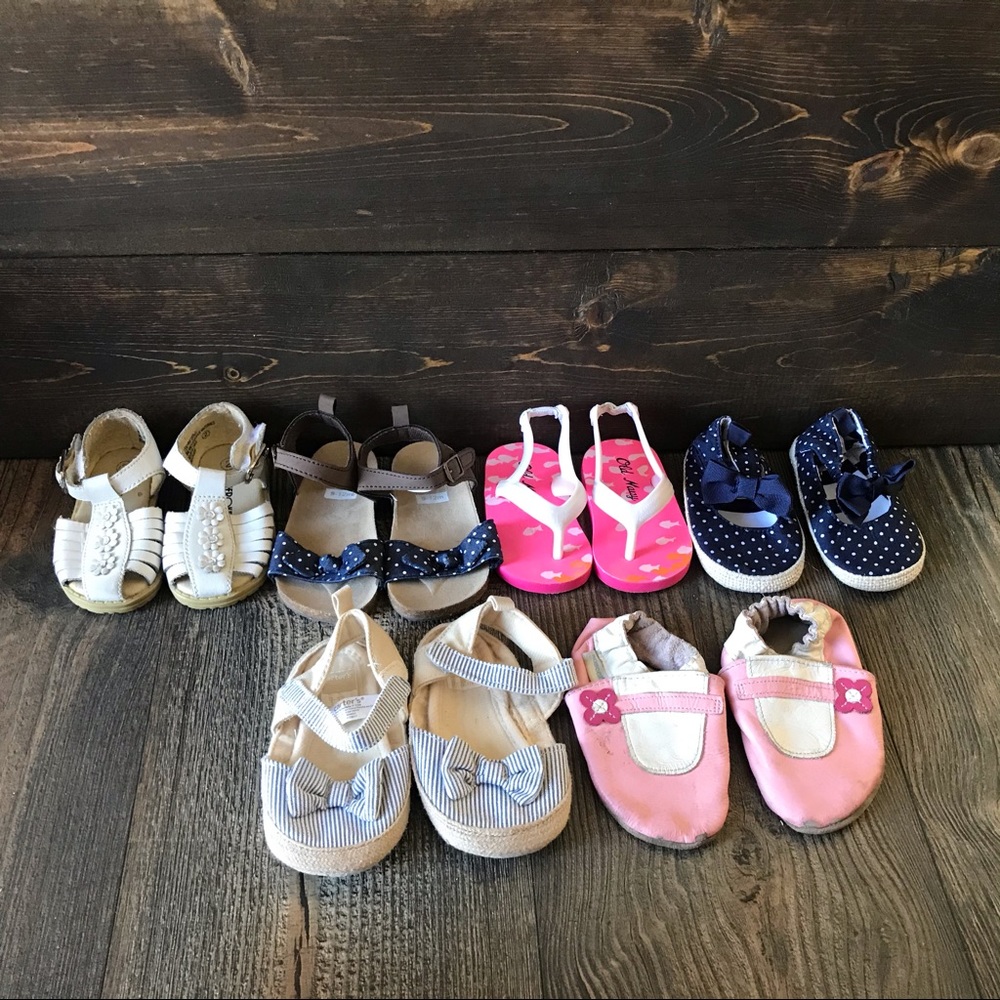Baby Girls Summer Shoe Lot Size 6-12 months